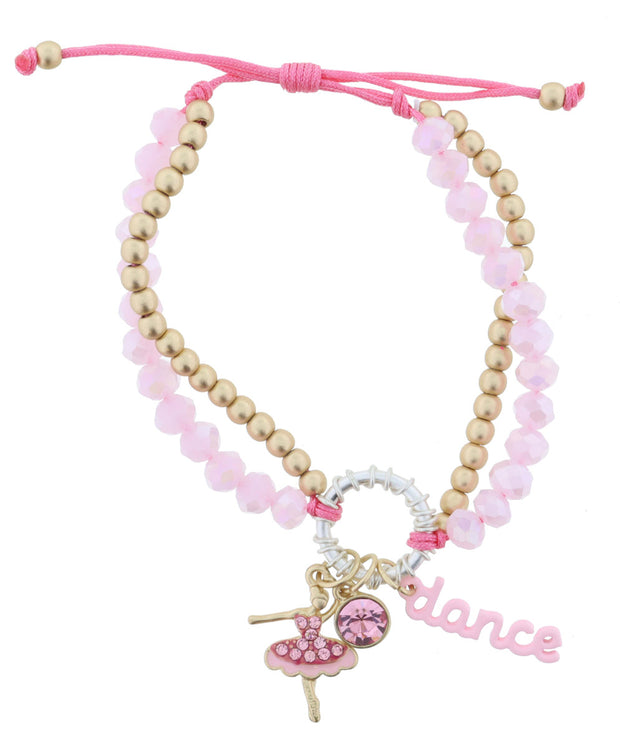 Pink Crystal Dance Bracelet