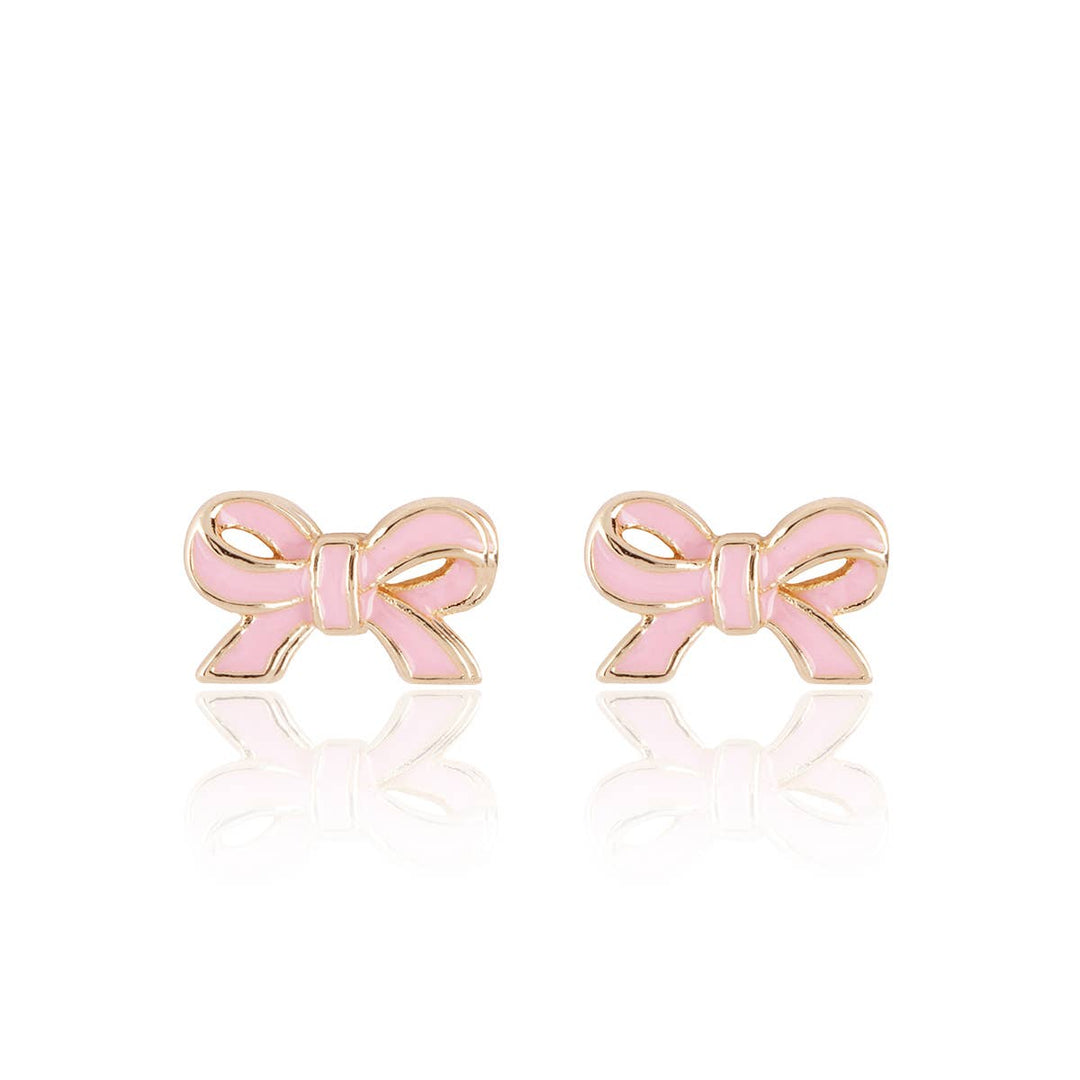 Pretty Pink Bow Cutie Stud Earrings Releve Dancewear