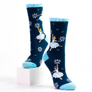 Snow Scene Dancers Socks Kids