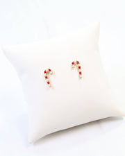 Kris Kringle Candy Cane Earring