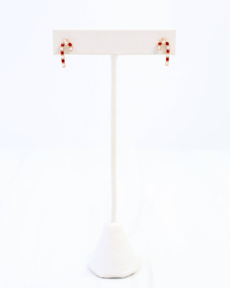 Kris Kringle Candy Cane Earring