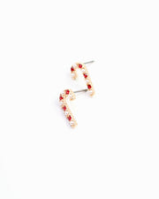 Kris Kringle Candy Cane Earring