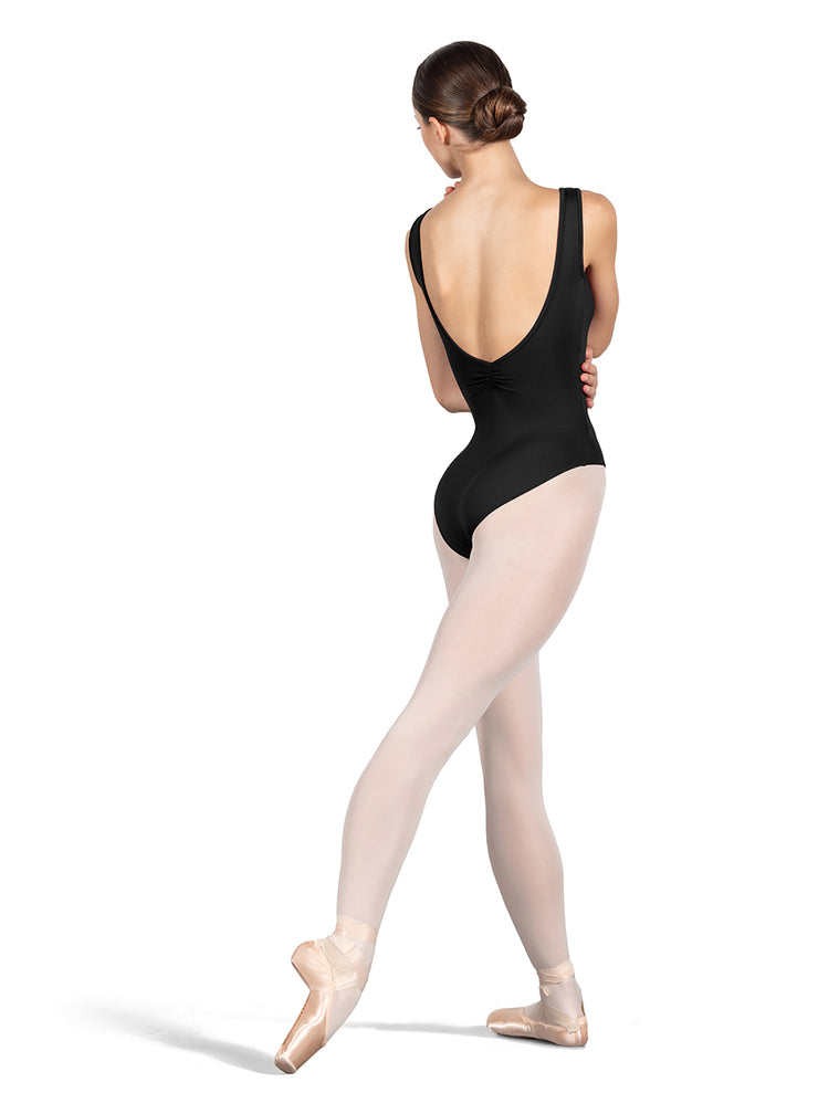 L4255 Pinch Low Back Thick Strap Adult Leotard
