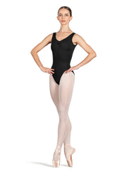 L4255 Pinch Low Back Thick Strap Adult Leotard