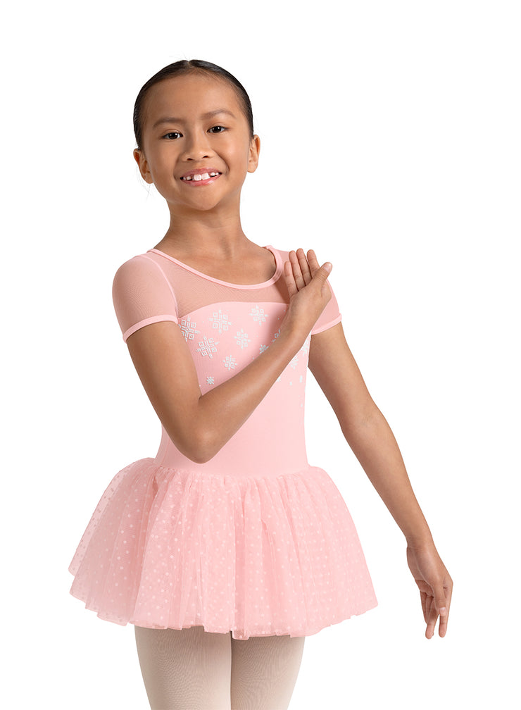 M20003C Child Short Sleeve Tutu Leotard