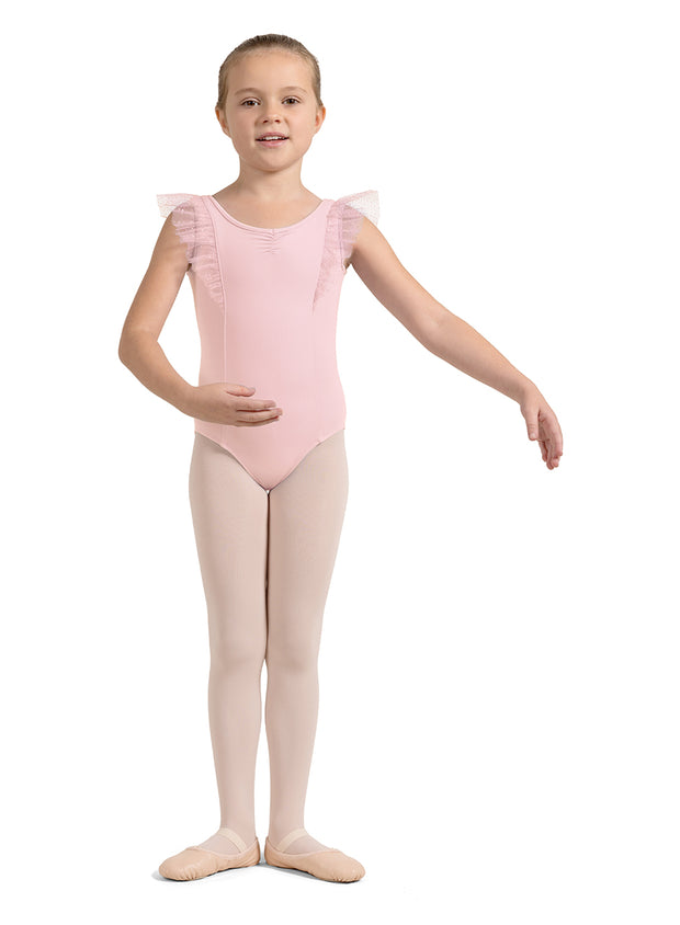 M488C Glitter Tulle Frill Tank Leotard