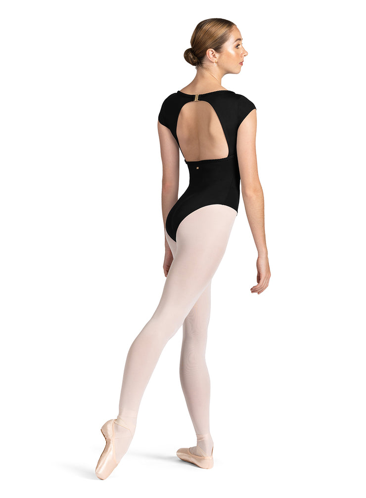 M5103LM Open Back Cap Sleeve Leotard