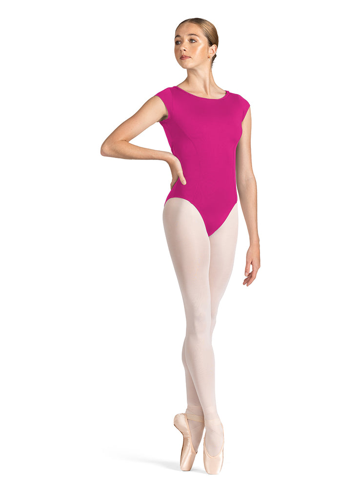 M5103LM Open Back Cap Sleeve Leotard