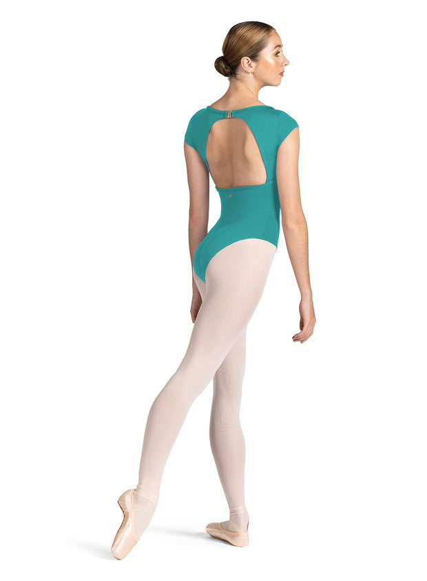 M5103LM Open Back Cap Sleeve Leotard