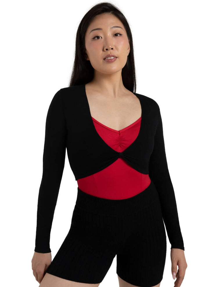 CK11001W Adult Cropped Pinch Sweater