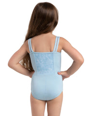12292C Child Lapis Wide Strap Leotard