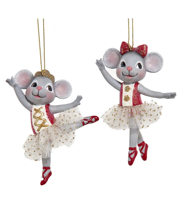 E1000 Red Mouse Ballet Ornaments