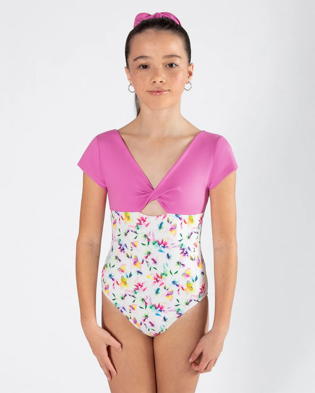 ICL197SSBL1 Avery Cap Sleeve Leotard