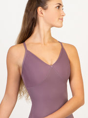 2651A Balletcore Ribbed V-Front Camisole Adult Leotard