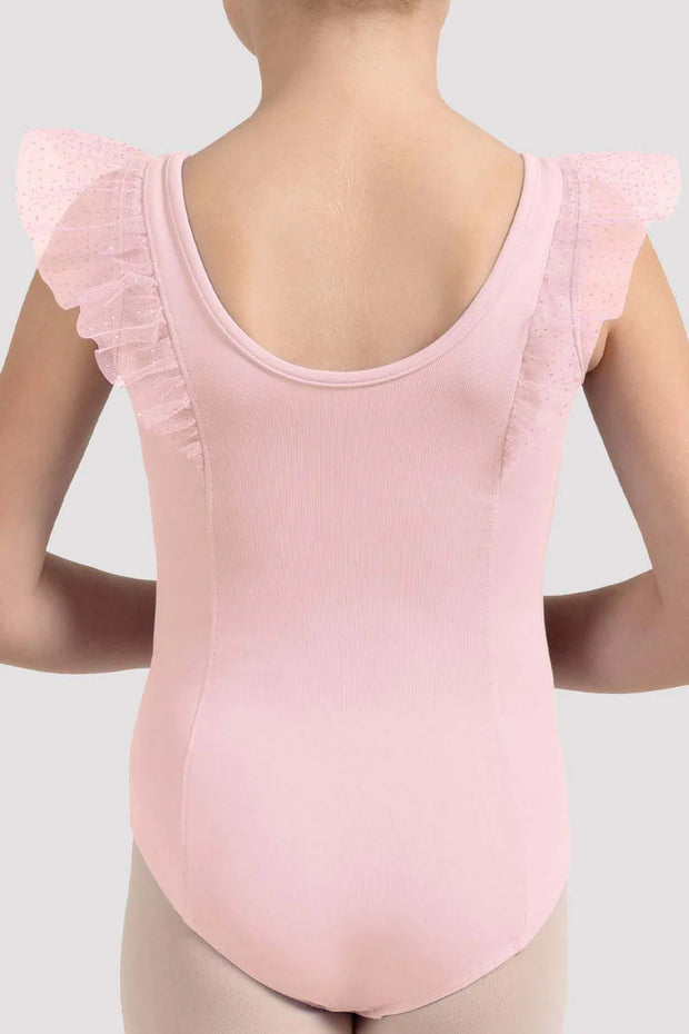 M488C Glitter Tulle Frill Tank Leotard