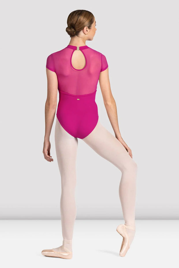 M5104LM Mesh Back Cap Sleeve Leotard