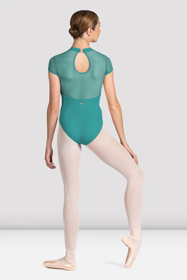 M5104LM Mesh Back Cap Sleeve Leotard