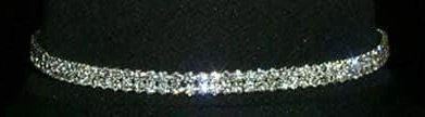 12204 2 Row Stretch Clear Rhinestone Choker