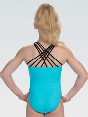 3886 Strappy Back Branded Workout Leotard