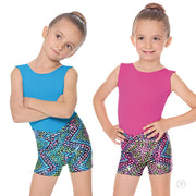54754C Child Dizzy Dots Metallic Shorts