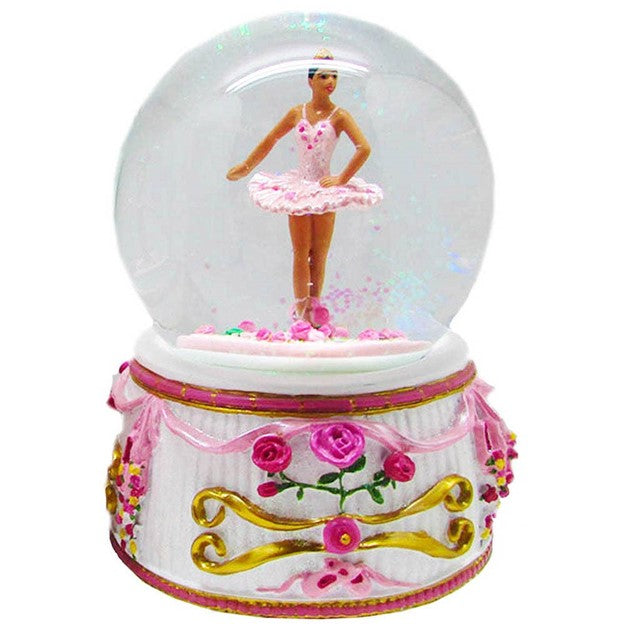 Musical African American Ballerina Snow Globe