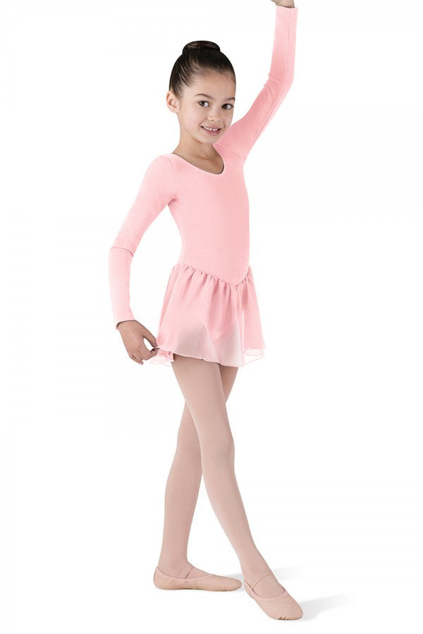 CL5309 Child Long Sleeve Skirted Leotard