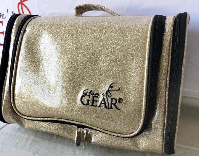 glam r gear Glam'r Gear Hanging Travel Cosmetics Makeup Bag Gold