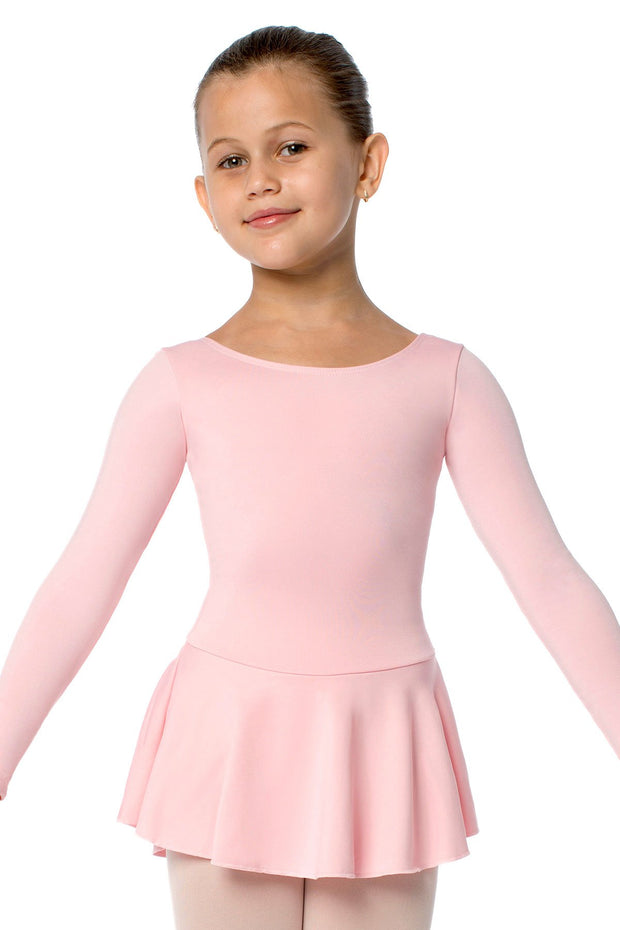 SL123 Child Gillian Skirted Long Sleeve Leotard