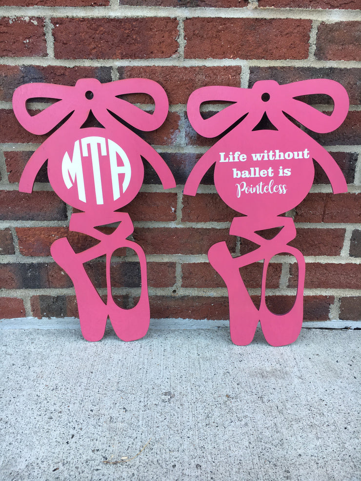 Ballet Slipper Wooden Wall Art