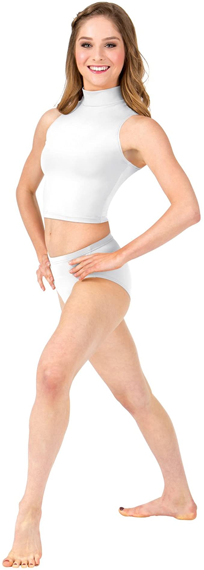 BWP263 Adult Mock Neck Crop Pullover